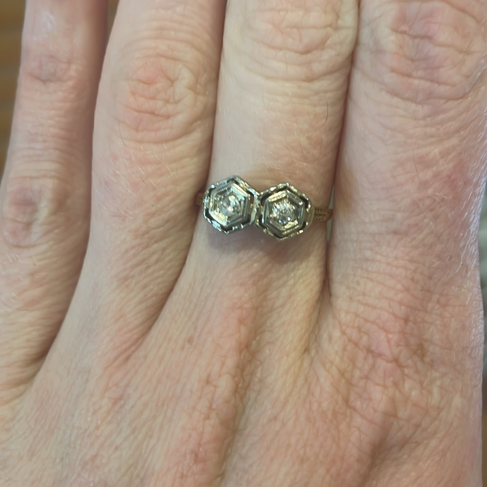Art deco toi et moi diamond ring! - Picture 7 of 7
